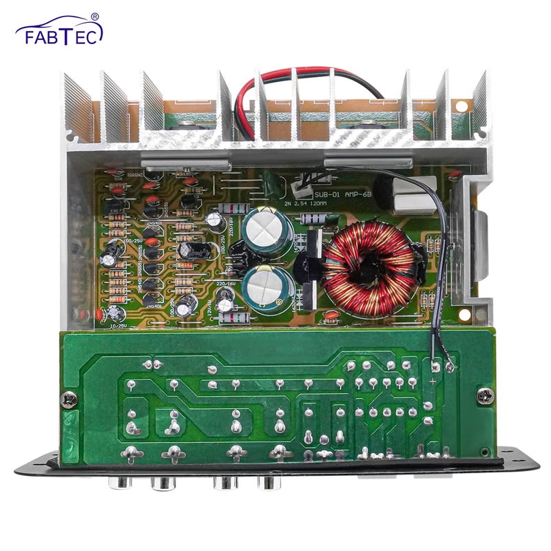 FABTEC مضخم صوت سيارة متعدد القنوات 120 واط ثنائي القناة 12 فولت، مجموعة مضخم صوت أحادي، كلاس AB، مزود طاقة موصل MOSFET (ضمان سنة واحدة) - Image 5