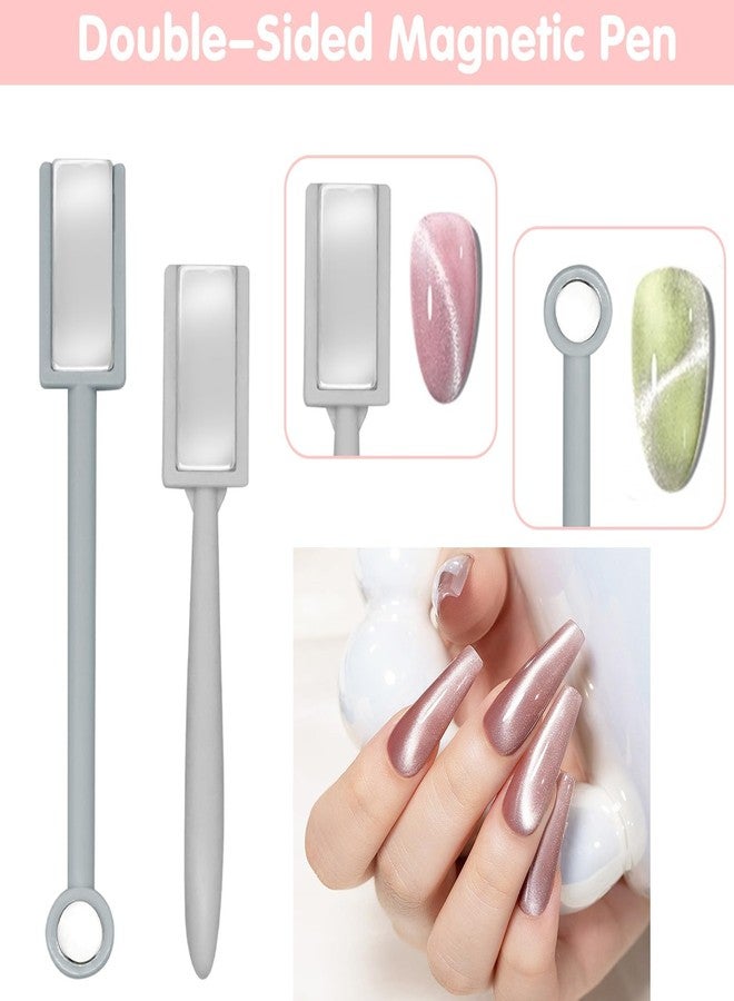CANIPHA 8Pcs Cat Eye Nail Magnet Set Cat Eye Magnet for Nails, Cateye Nail Magnet Tool Kit, Strong Magnetic Properties Magnets for Nails, Nail Magnets for Nail Art for Creating Various Cat-Eye Effects - Image 4