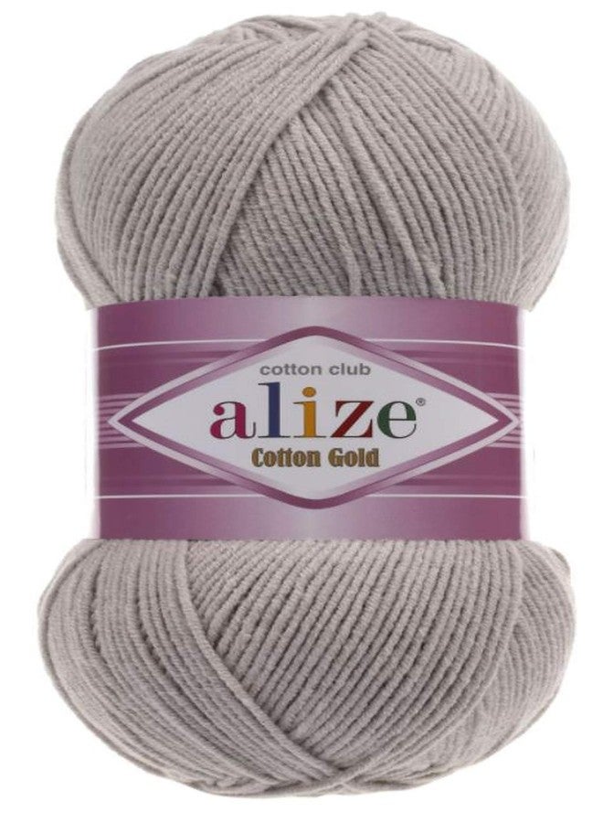 ALIZE 55% Cotton 45% Acrylic Alize Cotton Gold Yarn 1 Skein/Ball 100 gr 360 yds (200-Grey)