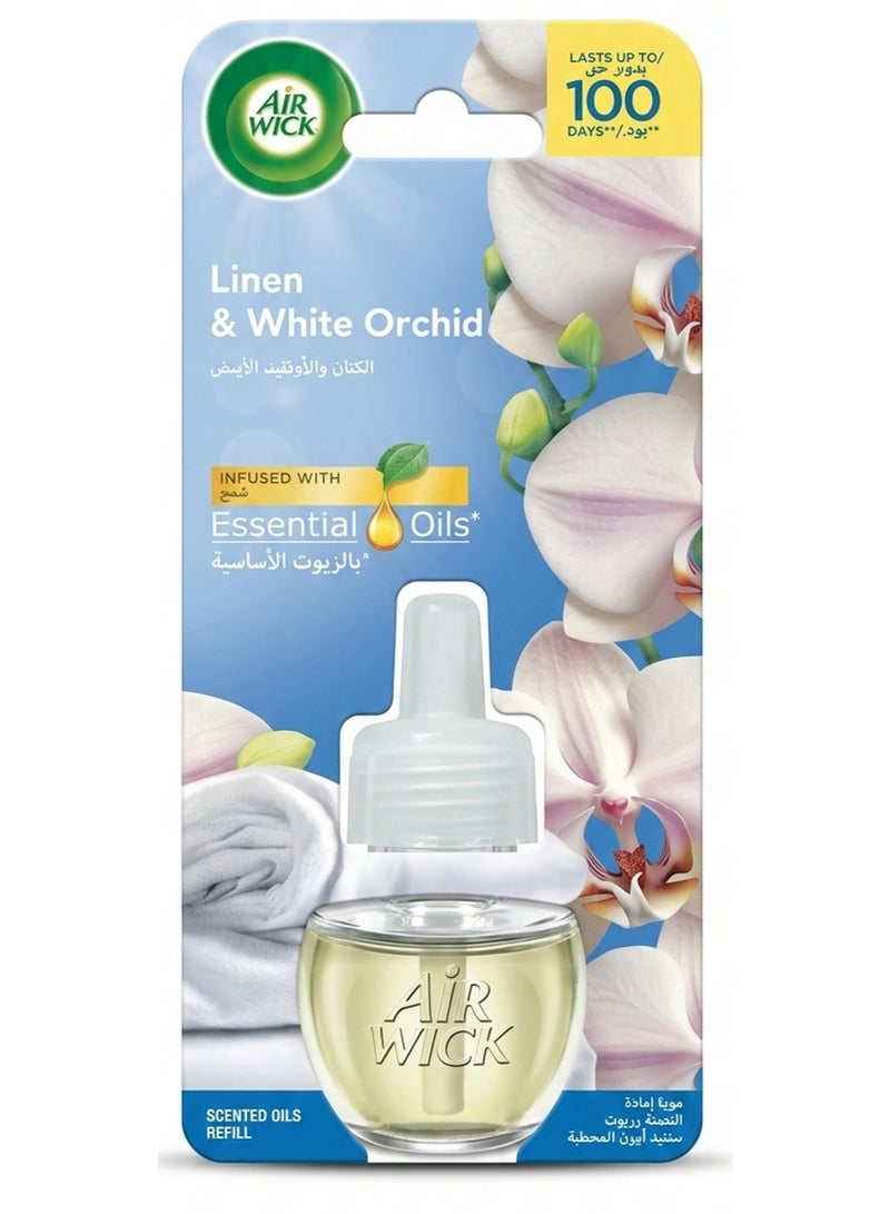 Liquid Refill for Electric Device Linen & White Orchid Infused With Essential Oils 19ml