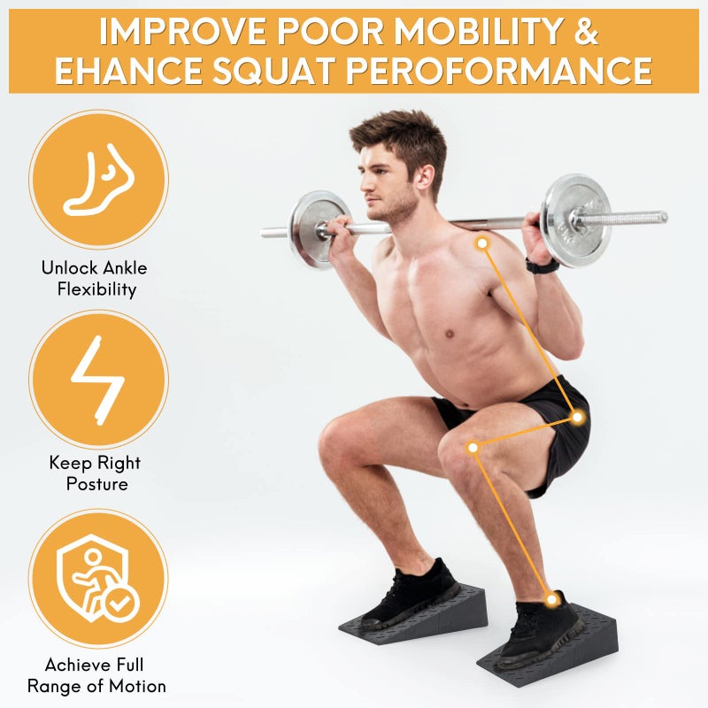Paterlof Squat Wedge – Slant Board for Squats Non-Slip Squat Wedge Blocks Improve Squat and Strength Performance Calf Stretcher for Physical Therapy Foot Stretcher - Image 2