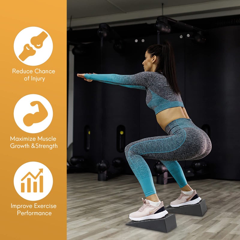Paterlof Squat Wedge – Slant Board for Squats Non-Slip Squat Wedge Blocks Improve Squat and Strength Performance Calf Stretcher for Physical Therapy Foot Stretcher - Image 3
