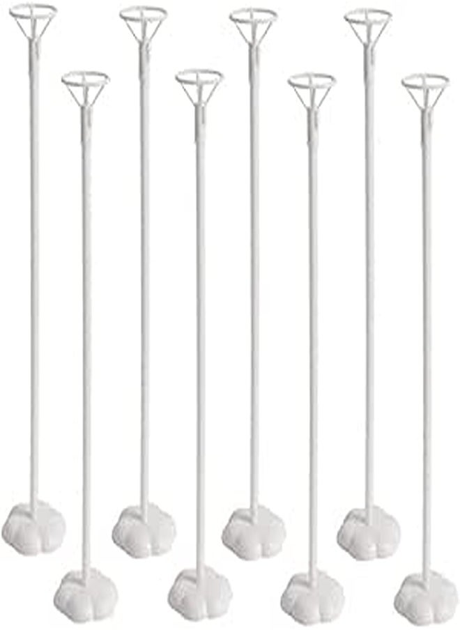 Generic - 15 Set Balloon Stick Stand Kit, Balloon Cup with Balloon Pole and Table Desktop Stand Base Support Holder for Wedding Birthday Baby Shower Any Party Balloon Accessories(White) - Image 1