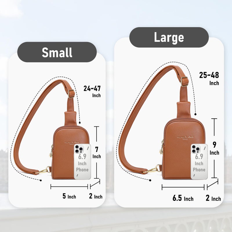 INICAT Small Sling Bag for Women Everyday & Travel Crossbody Bags Lightweight Cross Body Purses Vegan Leather(Anti theft) - Image 3