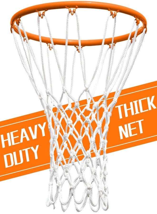 NEIJIANG Basketball Net Replacement Outdoor, Upgraded Thickening Heavy Duty, All Weather Anti Whip, Fits Standard Indoor or Outdoor 12 Loops Rim - Image 1
