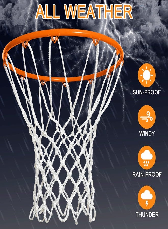 NEIJIANG Basketball Net Replacement Outdoor, Upgraded Thickening Heavy Duty, All Weather Anti Whip, Fits Standard Indoor or Outdoor 12 Loops Rim - Image 4