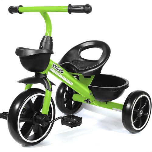 KRIDDO Tricycles Age 24 Month to 4 Years Toddler Kids Trike for 25 to 5 Year Old Gift for 24 Year Olds  Green - Image 1