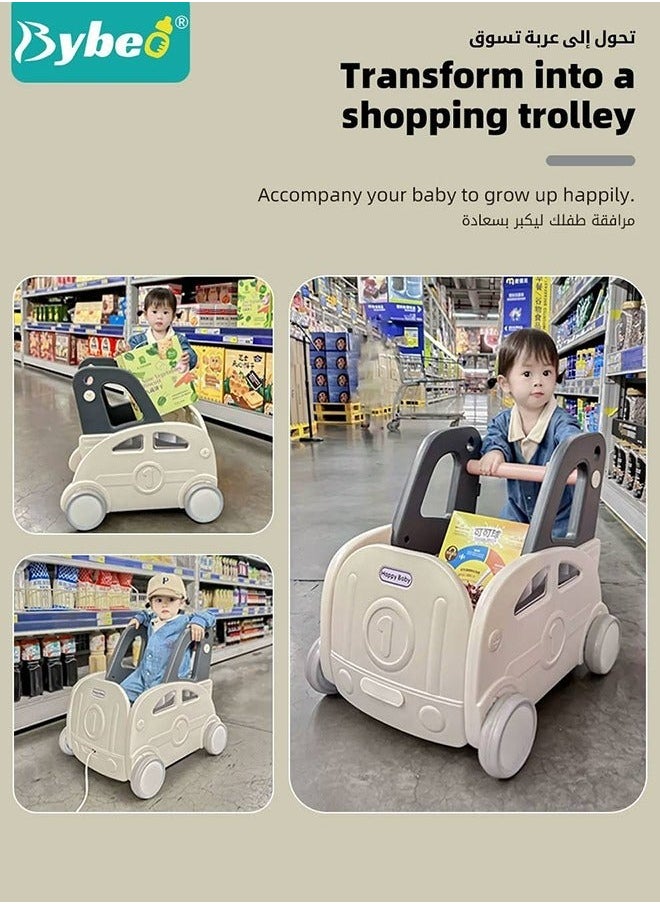MIXDE Baby Push Walker And Pull Doll Stroller Shopping Cart  - Image 4
