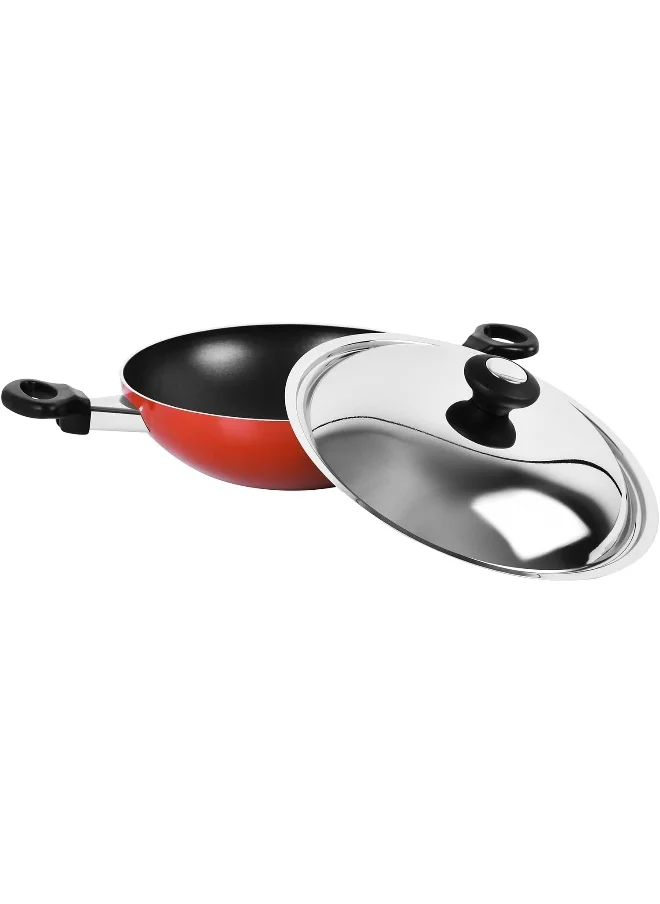 Prestige Prestige Flat Bottom 26CM Kadai - PR15860 Red 26cm