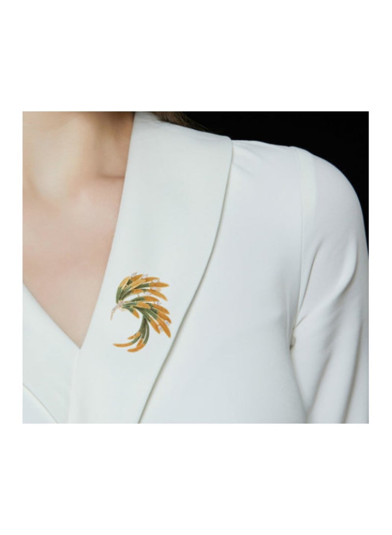 Phoenix Brooch Dress Coat Accessories, Elegant Temperament Pin Gradient Colour Feather Brooch for Women, Birthday, Holiday Gift - Image 3