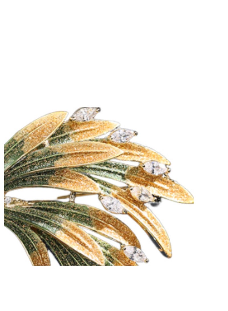 Phoenix Brooch Dress Coat Accessories, Elegant Temperament Pin Gradient Colour Feather Brooch for Women, Birthday, Holiday Gift - Image 5