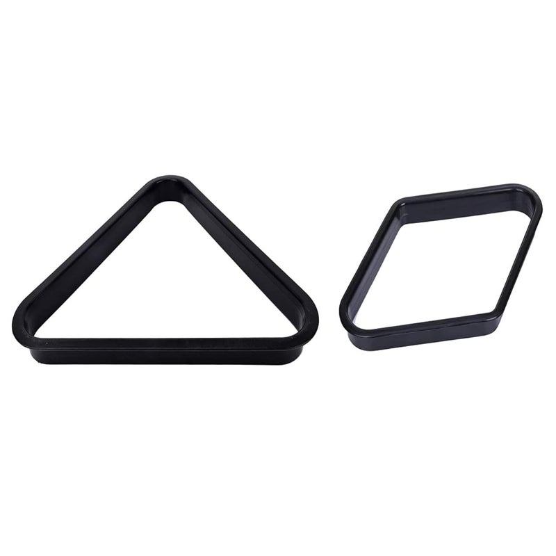 JBB Combo of Snooker and Pool Plastic Triangle & 9 Ball Frame (Black) - Image 2