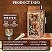 CCCDF DIY Book Nook Kit Miniature Dollhouse Booknook Kit 3D Wooden Puzzle Bookend Bookshelf Insert with LED Light for Teens and Adults Painters Day at Dusk - Image 4