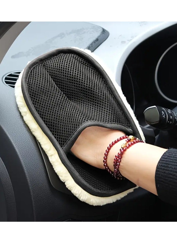Exotic 9.84" x 3.5" Microfiber Ultra-Soft Car Cleaning Glove, Perfect For Auto Detailing And Maintenance  - Image 1