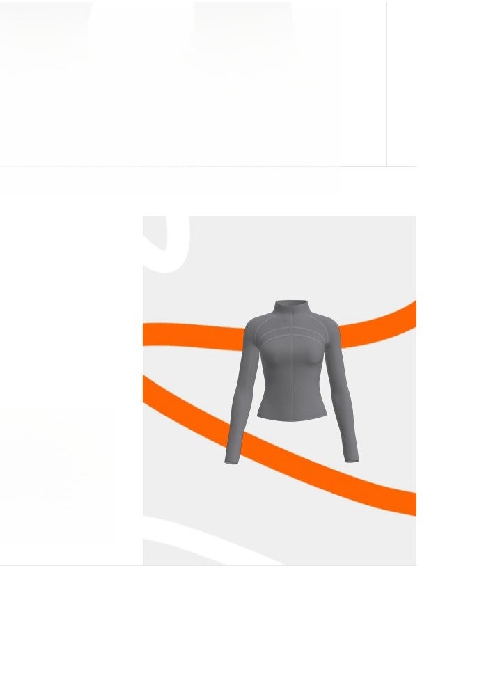Generic - بدلة يوغا ضيقة بزيب كبير للفتيات - Image 1