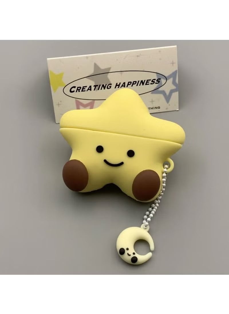 For AirPods 4 Case 3D Cartoon Cute Silicone Earbuds Cover - Stars  - Image 2