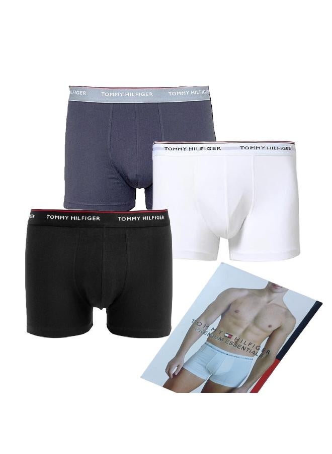 تومي هيلفيغر سبورت مجموعة بوكسر رجالي ملابس داخلية قطنية - (عبوة من 3 قطع) - مقاس ميديم - Image 1