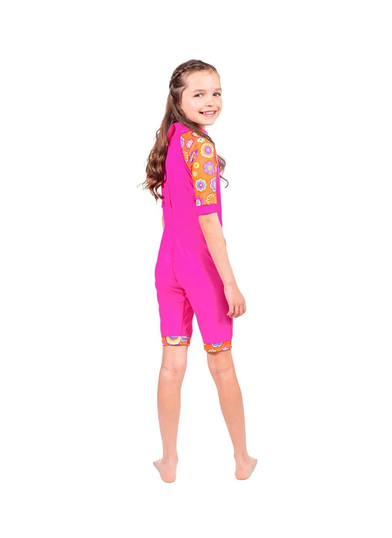كويجا صن وير COEGA Kids Girls One Piece Suit - Pink Orange Groovy
