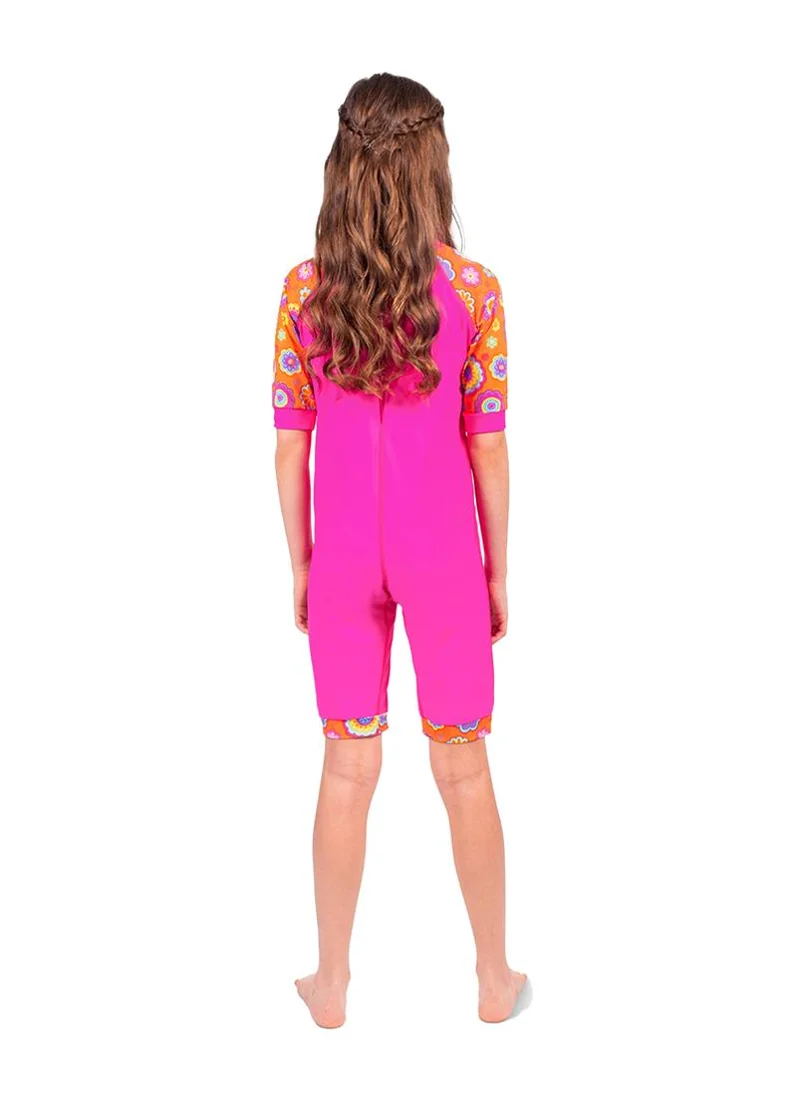 كويجا صن وير COEGA Kids Girls One Piece Suit - Pink Orange Groovy