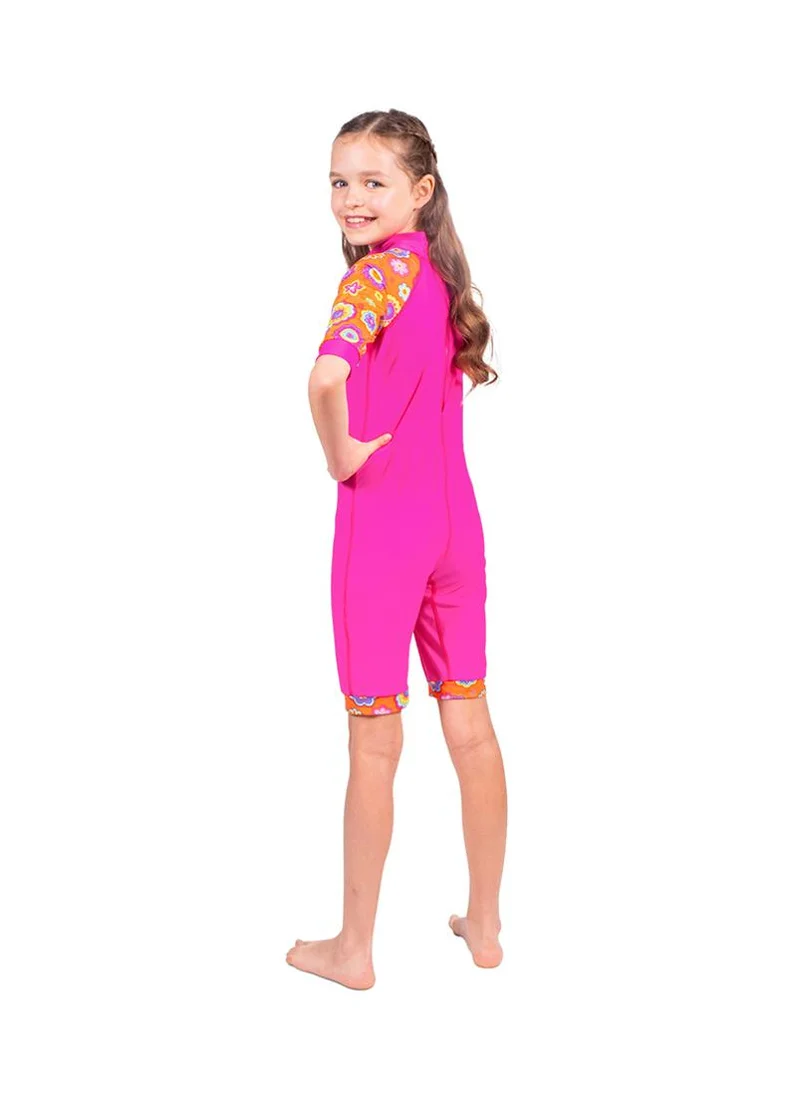 كويجا صن وير COEGA Kids Girls One Piece Suit - Pink Orange Groovy