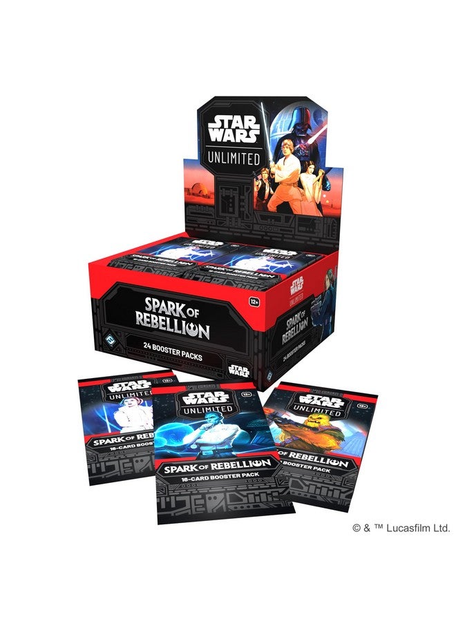 Fantasy Flight Games Star Wars: Unlimited TCG Spark of Rebellion Booster Display (Set of 24 Booster Packs) - Trading Card Game for Kids & Adults, Ages 12+, 2+ Players, 20 Min Playtime, Made by Fantasy Flight Games - Image 2