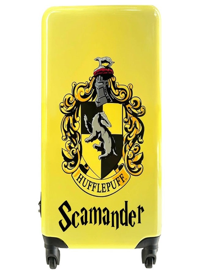 هاري بوتر حقيبة سفر هاري بوتر بعجلات - حقيبة سفر مرخصة رسميًا مقاس 20 بوصة مزودة بعجلات دوارة | حقيبة سفر صلبة للأطفال والكبار (لون أصفر مخصص لمنزل هافلباف) - Image 3