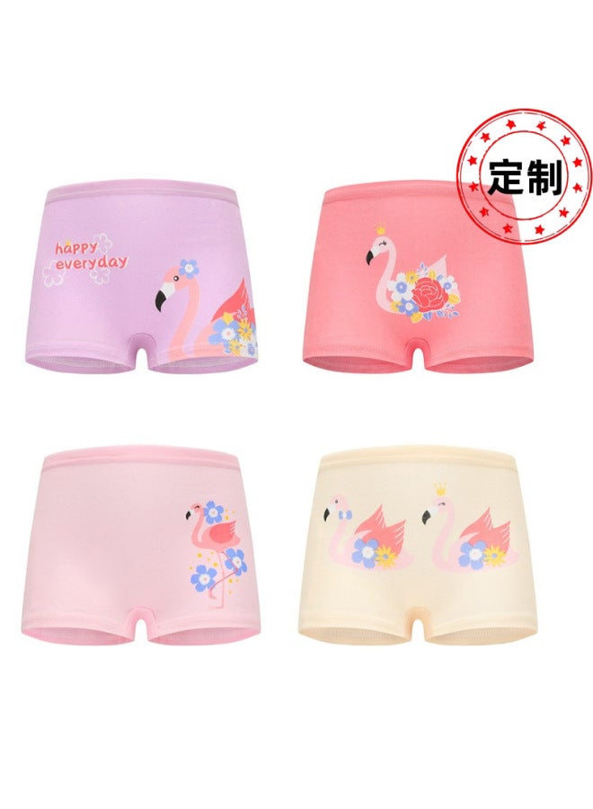 New Children's Briefs, Pure Cotton Cartoon Girls' Boxer Briefs, Comfortable For Middle To Older Children, Girls' Shorts, Customizable Processing