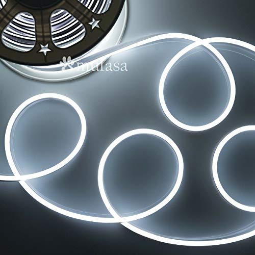 Mufasa LED Neon Light, 8MM Rope Indoor Outdoor Decoration with Connector, Best for Diwali, Festivals 220V AC (Non-Adhesive Back) (White) (5 Meter) - Image 3