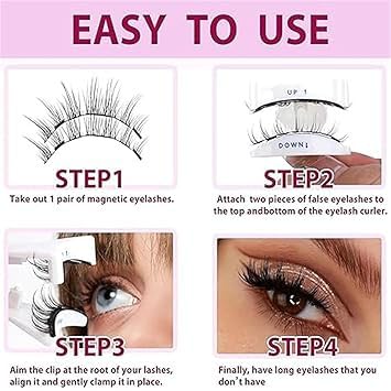 KLVS Magnetic Eyelashes Kit without Eyeliner Reusable No Glue Needed with Applicator for Easy Wear AllDay Comfort - Image 3