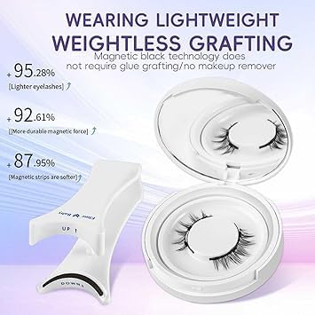 KLVS Magnetic Eyelashes Kit without Eyeliner Reusable No Glue Needed with Applicator for Easy Wear AllDay Comfort - Image 5