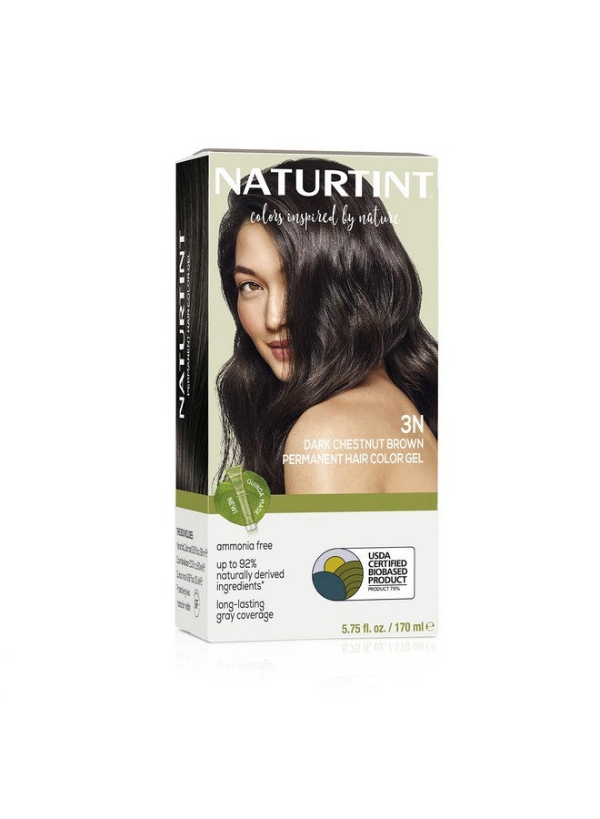 NATURTINT Permanent Hair Color 3N Dark Chestnut Brown (Pack Of 1) Ammonia Free Vegan Cruelty Free Up To 100% Gray Coverage Long Lasting Results - Image 1
