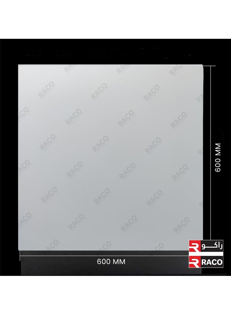 RACO RACO Plain Aluminium Ceiling Tile | Plain Clip-In Type Panel for Interior Decoration | White |Size: 600mm x 600mm | Plain Style  - Image 3