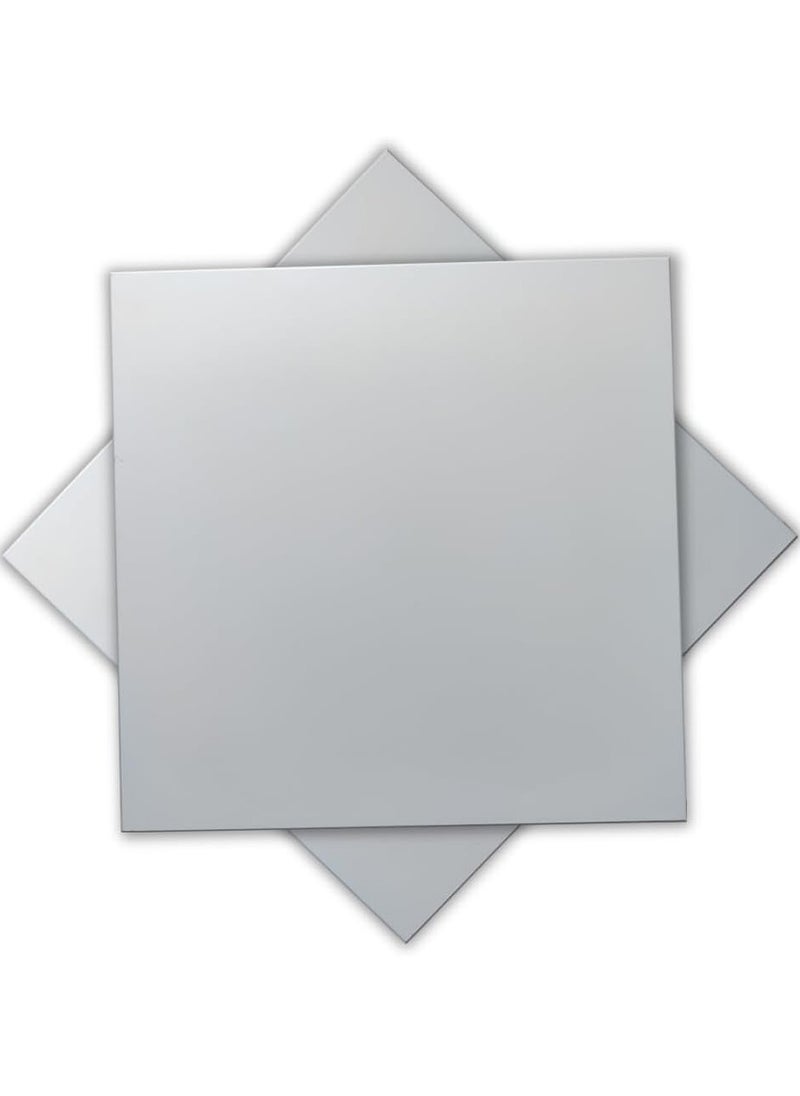 RACO RACO Plain Aluminium Ceiling Tile | Plain Clip-In Type Panel for Interior Decoration | White |Size: 600mm x 600mm | Plain Style  - Image 1