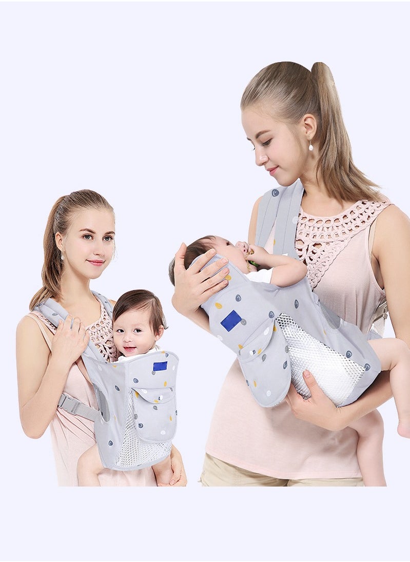 Haidue Baby Adjustable Wraps Carrier Ergonomic Front Facing/Back Carriers with Essentials Storage Pocket for Newborn to Toddler 0-15kg  - Image 1