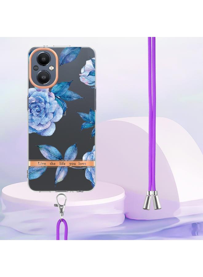 S-TOP Case For OnePlus N20 5G Flowers Series TPU Phone Case with Lanyard - Image 3