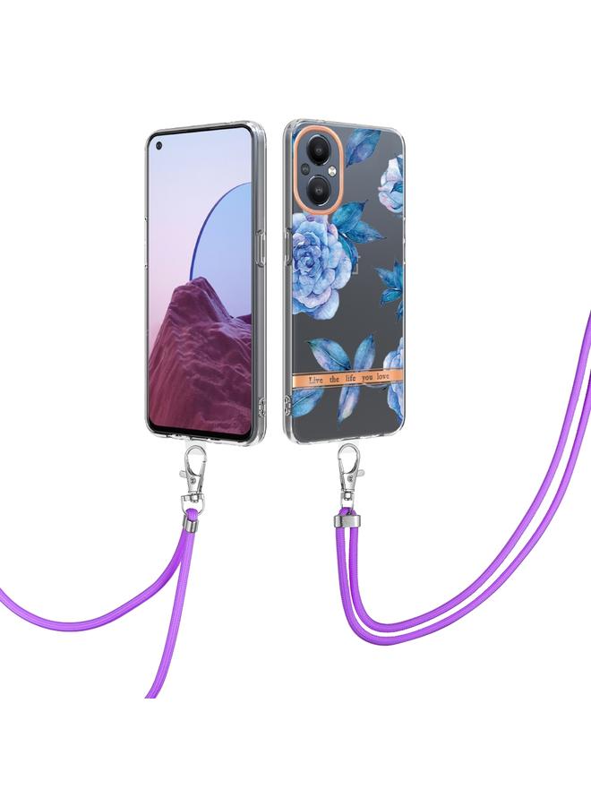 S-TOP Case For OnePlus N20 5G Flowers Series TPU Phone Case with Lanyard - Image 1
