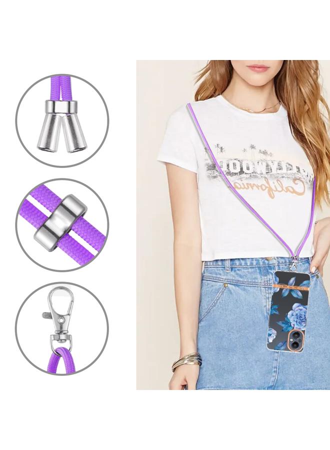 S-TOP Case For OnePlus N20 5G Flowers Series TPU Phone Case with Lanyard - Image 4