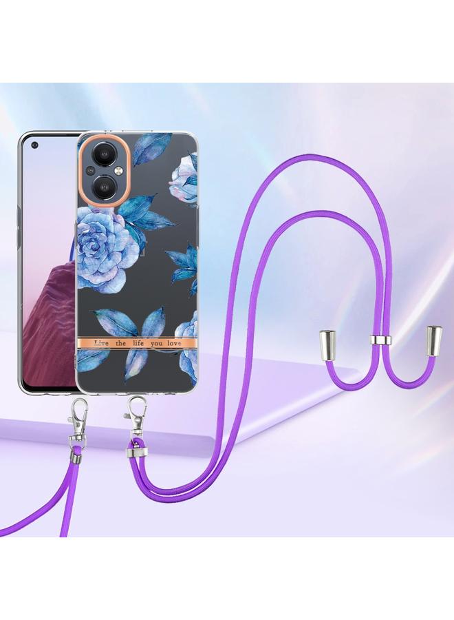 S-TOP Case For OnePlus N20 5G Flowers Series TPU Phone Case with Lanyard - Image 2