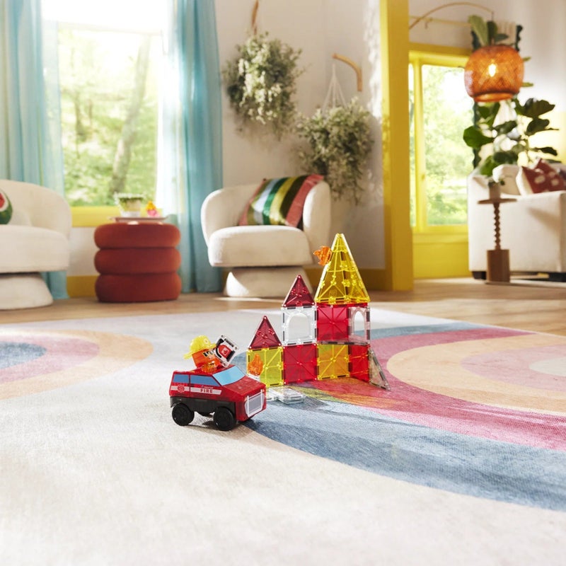 MAGNA-TILES مجموعة إنقاذ الحرائق 27 قطعة - Image 2