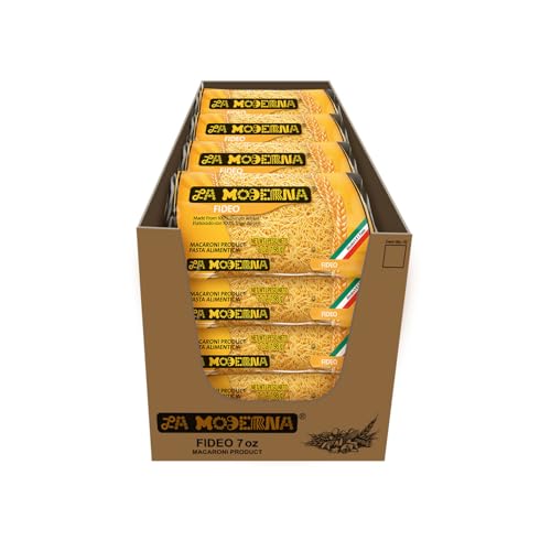 LA MODERNA, Noodles, Pasta, Made with Durum Wheat Grits, Enriched with Vitamins and Iron, 7 oz, Pack of 20 - Image 1