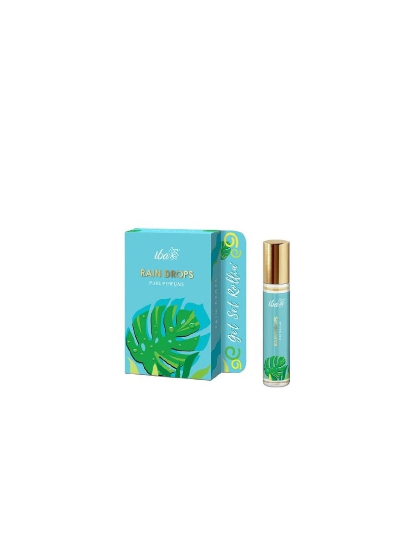 Iba Halal Care - Iba Pure Perfume - Rain Drops, 10 ml, Aqua | No Alcohol, Long Lasting | Vegan - Image 1