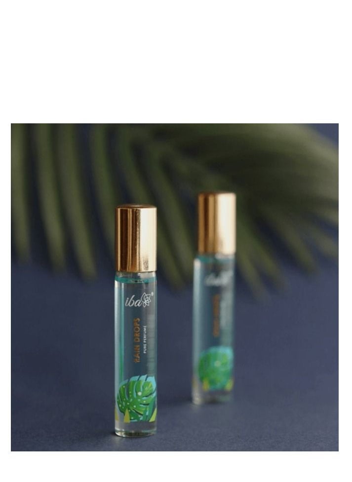 Iba Halal Care - Iba Pure Perfume - Rain Drops, 10 ml, Aqua | No Alcohol, Long Lasting | Vegan - Image 1