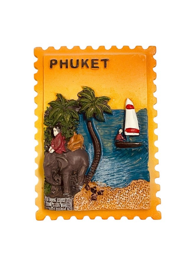 Krisah Fridge Magnet Resin 4D Countries Magnet Gift Souvenir Travel Magnets (Orange Phuket) - Image 1