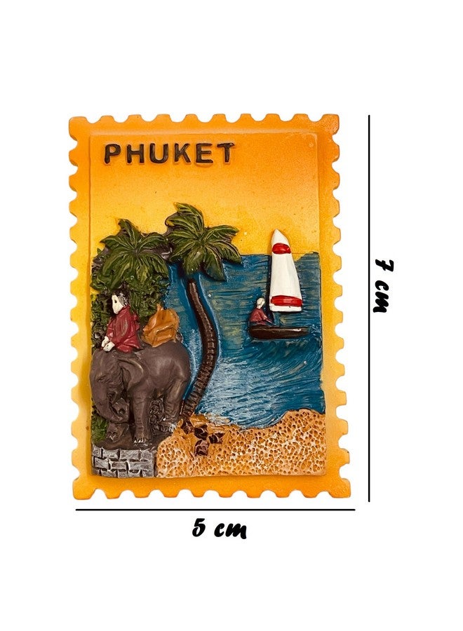 Krisah Fridge Magnet Resin 4D Countries Magnet Gift Souvenir Travel Magnets (Orange Phuket) - Image 2