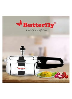 BUTTERFLY Butterfly curve 2 ltr pressure cooker, 2 litres, silver  - Image 2