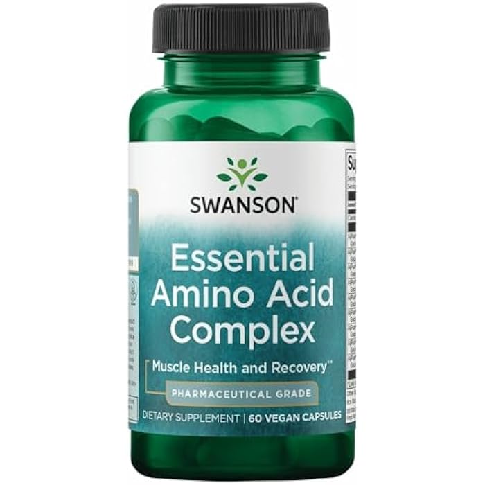 Swanson Ajipure 9 Essential Amino Acid Formula Pharmaceutical Grade 60 Veg Capsules - Image 1