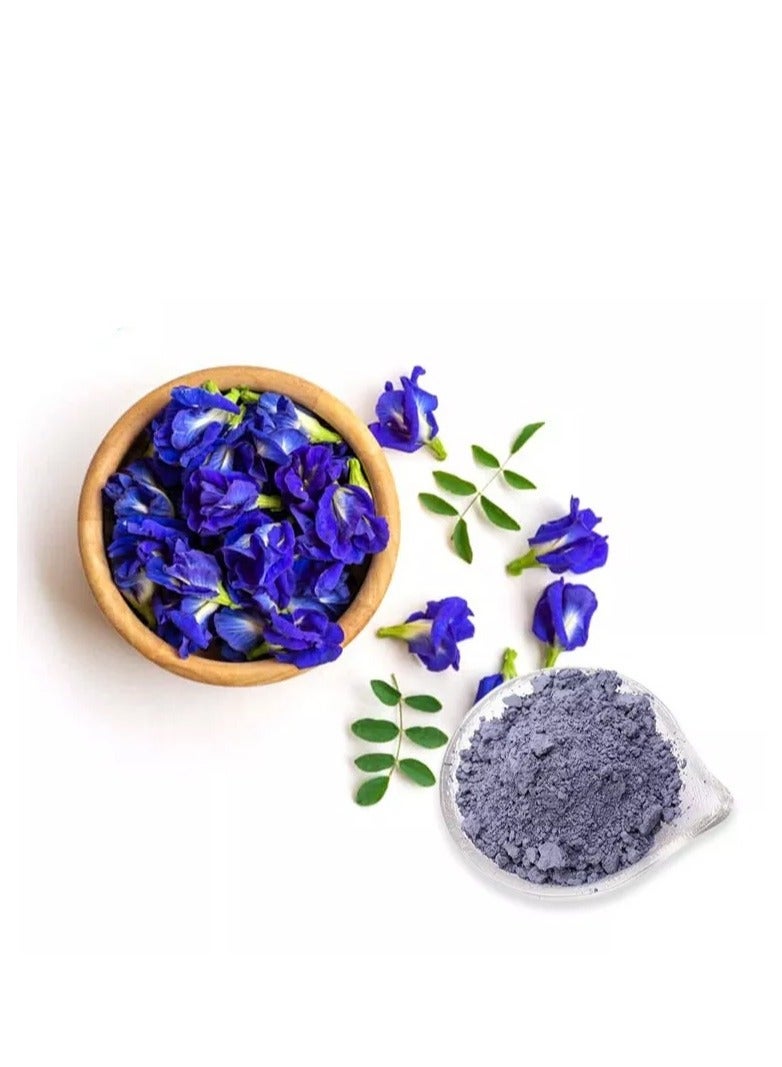 Tealand Blue Tea Butterfly Pea Tree Flower Powder Thai Orchid Ternatea Herbal Rich in Antioxidants Natural Food Coloring Blue Latte Super Food 100g  - Image 3