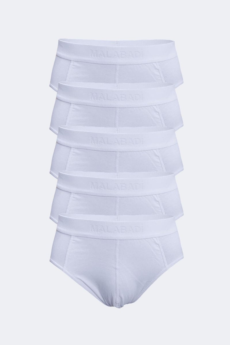 Malabadi Men's White 5 Pack Macro Modal Slip Panties 052  - Image 1