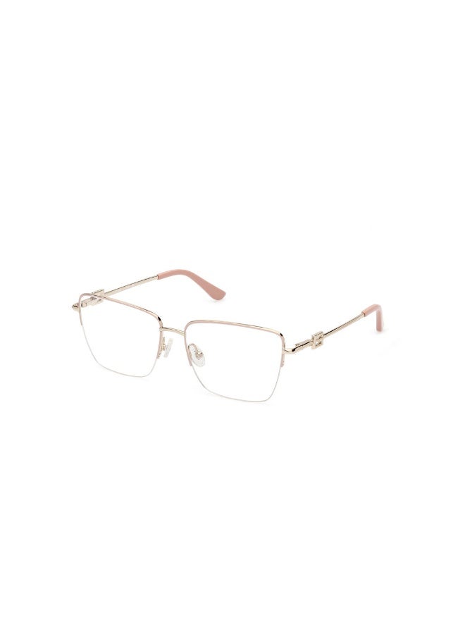 جس نظارة طبية بشكل مربع للنساء بأذرع معدنية GU2976  مقاس 55 - بينك ذهبي - Image 1