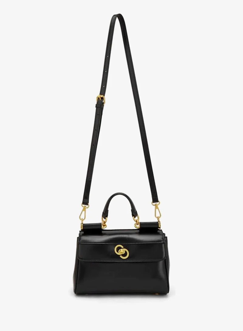 Celeste BLACK Solid Crossbody Bag With Detachable Strap for Women | Best Price UAE